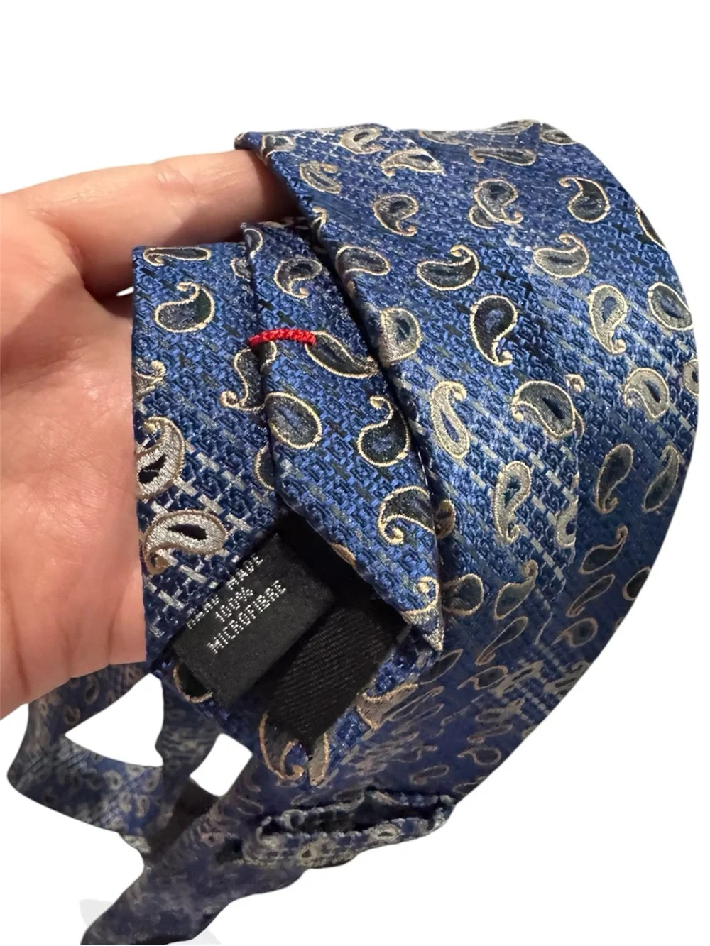 Blue Paisley Men's Tie & Handkerchief